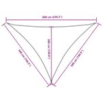 vidaXL Voile de parasol tissu oxford triangulaire 5x5x6 m jaune