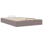 vidaXL Cadre de lit ottoman sans matelas taupe 140x200 cm tissu