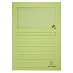 Paquet De 100 Chemises À Fenêtre Super 160g/m2 - 22x31cm - Vert Clair - Exacompta