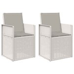 vidaXL Chaises de jardin salle à manger 2 pc Blanc et gris clair PP