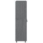 vidaXL Garde-robe HAMAR Gris foncé 89x50x180 cm Bois massif de pin