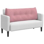 vidaXL Coussin de Dos Rose 120 x 24 x 50 cm Velours