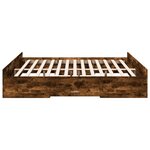 vidaXL Cadre de lit avec tiroirs sans matelas chêne fumé 200x200 cm