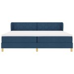 vidaXL Lit à ressorts avec matelas Bleu 200 x 200 cm tissu