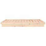vidaXL Cadre de lit à LED 140x190 cm bois massif