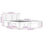 vidaXL Cadre de lit sans matelas blanc 120x190 cm