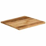 vidaXL Dessus de table bord vivant 40x40x3 8 cm bois de manguier brut