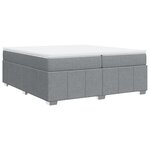 vidaXL Sommier à lattes de lit avec matelas Gris clair 200x200cm Tissu
