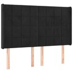 vidaXL Sommier à lattes de lit matelas et LED Noir 140x200 cm Velours