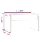 vidaXL Table basse Chêne marron 68x50x38 cm Bois d'ingénierie