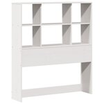 vidaXL Lit bibliothèque sans matelas blanc 90x200 cm bois massif