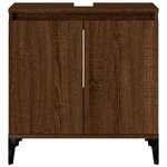 vidaXL Meuble d'évier chêne marron 58x33x60 cm bois d'ingénierie
