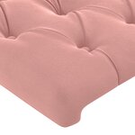 vidaXL Tête de lit à LED Rose 147x16x118/128 cm Velours