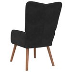 vidaXL Chaise de relaxation Noir Velours