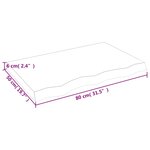 vidaXL Dessus de table marron clair bois chêne massif traité