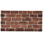 Vidaxl panneaux muraux 3d design brique marron foncé 11 pcs eps