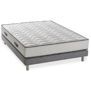 Ensemble matelas mousse PU 25 cm + Sommier 140 x 190 cm