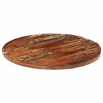 vidaXL Dessus de table Ø 80x1 5 cm rond bois massif de récupération