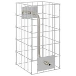 vidaXL Colonne Gabion avec Robinet 50x25x25 cm Acier Inoxydable