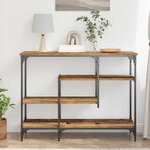 vidaXL Table Console avec étagère Bois ancien 100 x 35 x 75 cm