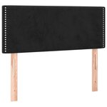 vidaXL Sommier à lattes de lit avec matelas Noir 100x200 cm Velours