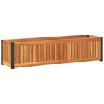 vidaXL Jardinière 110x30x27 5 cm bois massif d'acacia et acier
