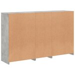 vidaXL Buffet avec lumières LED gris béton 162x37x100 cm