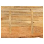 vidaXL Dessus de table 90x60x2 5 cm bord vivant bois massif manguier