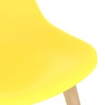 vidaXL Chaises à manger lot de 6 jaune plastique