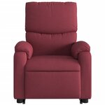vidaXL Fauteuil inclinable de massage Rouge bordeaux Tissu