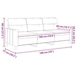 vidaXL Canapé à 3 places Marron 180 cm Tissu