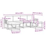 vidaXL Ensemble de canapés d'extérieur 6 pc Blanc et anthracite