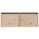 vidaXL Armoires murales 2 Pièces 45x30x35 cm Bois de pin massif