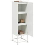 vidaXL Buffet haut blanc 36x39x123 cm acier