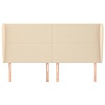 vidaXL Tête de lit avec oreilles Crème 183x23x118/128 cm Tissu