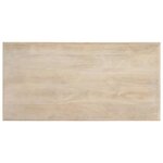 vidaXL Table à dîner Blanc 120x60x75 cm Bois de manguier massif