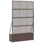 vidaXL Jardinière Marron 105 x 30 x 170 cm Métal