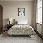vidaXL Duvet complet toute l'année Matelassé Gris clair 155 x 200 cm