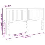 vidaXL Tête de lit Bois Ancien 180 cm Bois d'ingénierie
