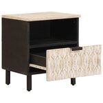 vidaXL Cabinet de chevet avec tiroir 2 Pièces Blanc 40 x 33 x 46 cm