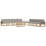 vidaXL Ensemble de canapés d'extérieur 9 pc Blanc et gris clair