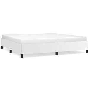 vidaXL Cadre de lit sans matelas blanc 200x200 cm similicuir
