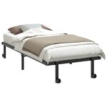 vidaXL Cadre de lit sans matelas pliable noir 90x190 cm acier