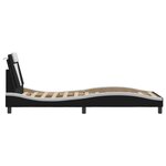 vidaXL Cadre de lit Viana avec LED sans matelas noir et blanc 90x200 cm