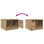 vidaXL Table basse chêne artisanal 50x50x36 cm bois d'ingénierie
