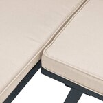 vidaXL Ensemble de banc de jardin avec coussins 4 Pièces noir