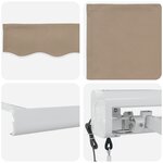 Auvent Rétractable Automatique vidaXL Beige 400x300 cm