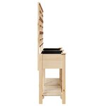 Jardinière vidaXL avec treillis et étagère 161x43x152 cm en bois massif de sapin