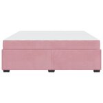 vidaXL Cadre de lit avec matelas Rose 200 x 200 cm Velours