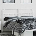 vidaXL Tête de lit métal blanc 160 cm